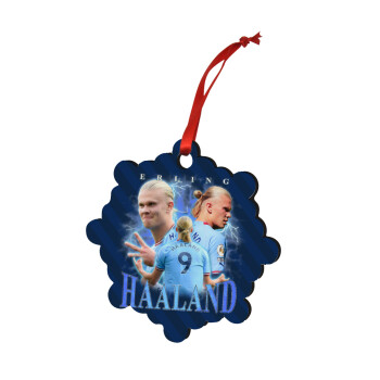 Erling Haaland, Christmas ornament snowflake wooden 7.5cm