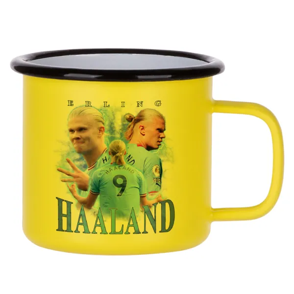 Erling Haaland — Κούπα Μεταλλική εμαγιέ ΜΑΤ Κίτρινη 360ml