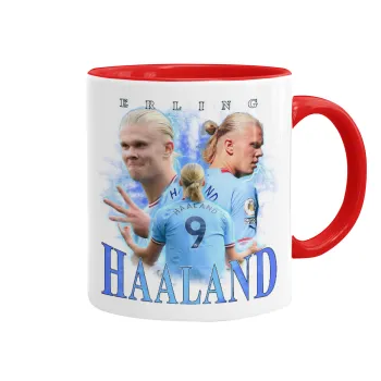 Erling Haaland, Κούπα χρωματιστή κόκκινη, κεραμική, 330ml