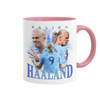 Erling Haaland, Κούπα χρωματιστή ροζ, κεραμική, 330ml