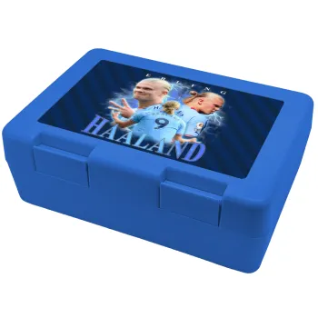 Erling Haaland, Children's cookie container BLUE 185x128x65mm (BPA free plastic)