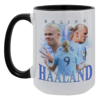 Erling Haaland, Κούπα Mega 15oz, κεραμική Μαύρη, 450ml