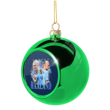 Erling Haaland, Green Christmas tree ornament ball 8cm