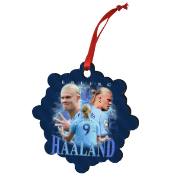 Erling Haaland, Christmas ornament snowflake wooden 7.5cm