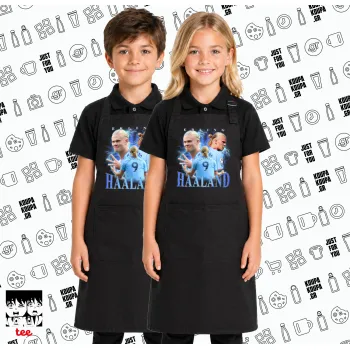 Erling Haaland, Μαύρη ΠΑΙΔΙΚΗ Ποδιά μακριά Σεφ ολόσωμη με τσέπες