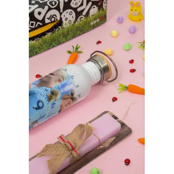 Erling Haaland, Πασχαλινή Λαμπάδα με παγούρι μεταλλικό (620ml, stainless steel) & κερί αρωματικό πλακέ (30cm) (ΡΟΖ)