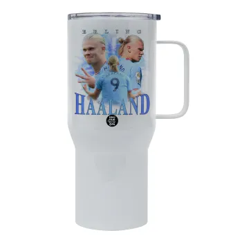 Erling Haaland, Mega Stainless steel Tumbler with lid, double wall 750L