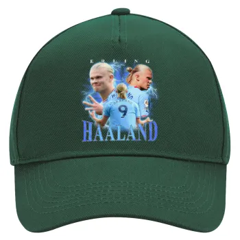 Erling Haaland, Καπέλο Ενηλίκων Ultimate ΠΡΑΣΙΝΟ, (100% ΒΑΜΒΑΚΕΡΟ DRILL, ΕΝΗΛΙΚΩΝ, UNISEX, ONE SIZE)