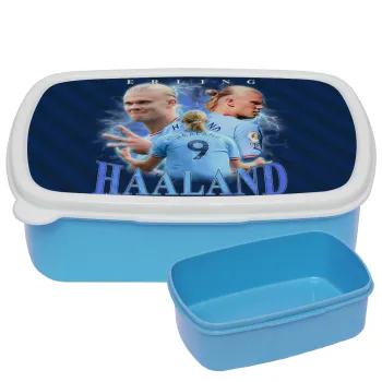 Erling Haaland, ΜΠΛΕ παιδικό δοχείο φαγητού (lunchbox) πλαστικό (BPA-FREE) Lunch Βox M18 x Π13 x Υ6cm