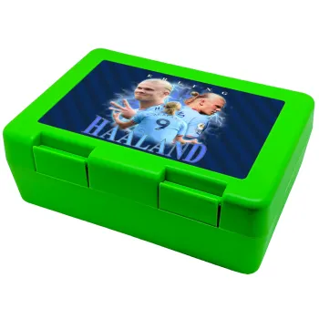 Erling Haaland, Children's cookie container GREEN 185x128x65mm (BPA free plastic)