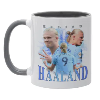 Erling Haaland, Κούπα χρωματιστή γκρι, κεραμική, 330ml