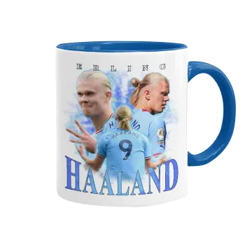Erling Haaland, Κούπα χρωματιστή μπλε, κεραμική, 330ml