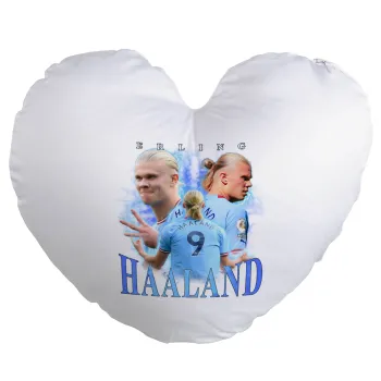 Erling Haaland, Μαξιλάρι καναπέ καρδιά 40x40cm περιέχεται το  γέμισμα