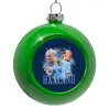 Green Christmas tree ornament bauble 8cm
