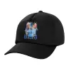 Adult Baseball Cap, 100% Cotton, Black (COTTON, ADULT, UNISEX, ONE SIZE)