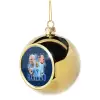 Golden Christmas tree ball ornament 8cm