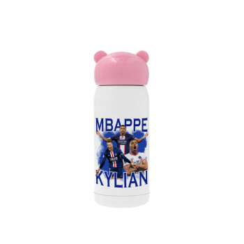 Kylian mbappe, Ροζ ανοξείδωτο παγούρι θερμό (Stainless steel), 320ml