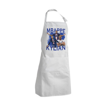 Kylian Mbappé, Adult Chef Apron (with sliders and 2 pockets)