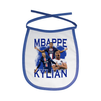 Kylian mbappe, Σαλιάρα μωρού αλέκιαστη με κορδόνι Μπλε