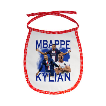 Kylian mbappe, Σαλιάρα μωρού αλέκιαστη με κορδόνι Κόκκινη