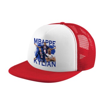 Kylian mbappe, Καπέλο παιδικό Soft Trucker με Δίχτυ Red/White 