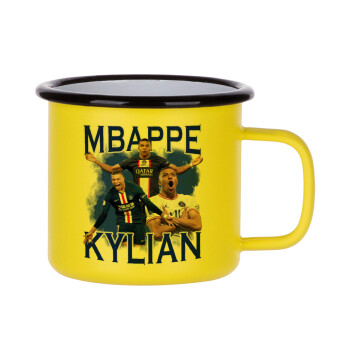 Kylian mbappe, Κούπα Μεταλλική εμαγιέ ΜΑΤ Κίτρινη 360ml