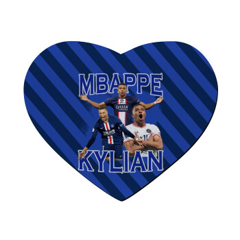 Kylian mbappe, Mousepad καρδιά 23x20cm