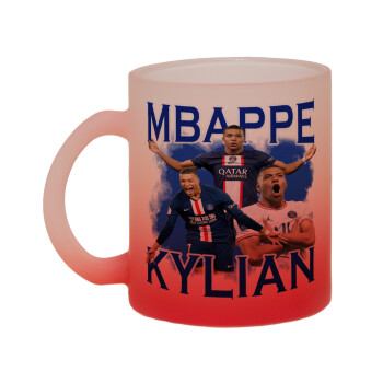 Kylian Mbappé, Κούπα γυάλινη δίχρωμη με βάση το κόκκινο ματ, 330ml