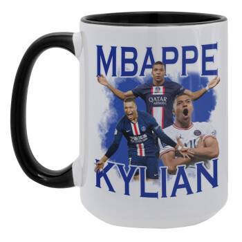 Kylian mbappe, Κούπα Mega 15oz, κεραμική Μαύρη, 450ml