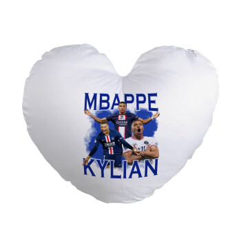 Kylian Mbappé, Μαξιλάρι καναπέ καρδιά 40x40cm περιέχεται το  γέμισμα