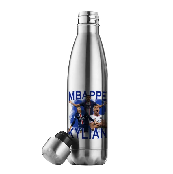 Kylian mbappe — Μεταλλικό παγούρι θερμός Inox (Stainless steel), διπλού τοιχώματος, 500ml
