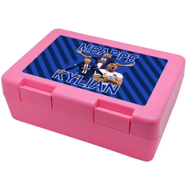 Kylian mbappe — Παιδικό δοχείο κολατσιού ΡΟΖ 185x128x65mm (BPA free πλαστικό)