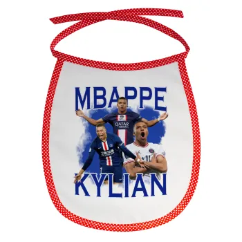 Kylian mbappe, Σαλιάρα μωρού αλέκιαστη με κορδόνι Κόκκινη