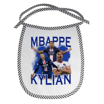 Kylian mbappe, Σαλιάρα μωρού αλέκιαστη με κορδόνι Μαύρη