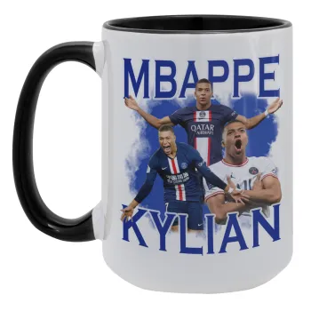 Kylian Mbappé, Κούπα Mega 15oz, κεραμική Μαύρη, 450ml