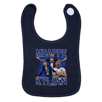 Kylian mbappe, Σαλιάρα με Σκρατς 100% Organic Cotton Μπλε (0-18 months)