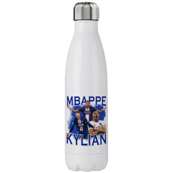 Kylian mbappe, Μεταλλικό παγούρι θερμός (Stainless steel), διπλού τοιχώματος, 750ml