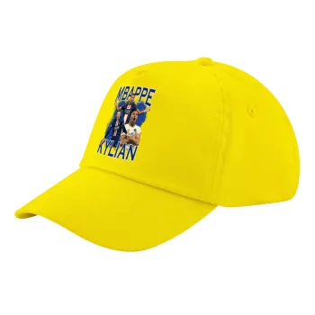 Kylian Mbappé, Child's Baseball Cap, 100% Cotton Twill, Yellow (COTTON, CHILD, UNISEX, ONE SIZE)