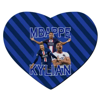 Kylian Mbappé, Mousepad heart 23x20cm