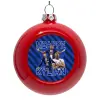 Red Christmas tree ornament bauble 8cm