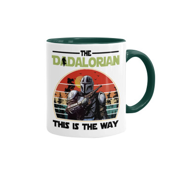 The Dadalorian, Mug colored green, ceramic, 330ml