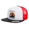 Καπέλο Ενηλίκων Foam Flat Snapback με Δίχτυ Μαύρο-Λευκό-Κόκκινο (POLYESTER, ΕΝΗΛΙΚΩΝ, UNISEX, ONE SIZE)