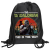 Backpack pouch GYMBAG Black, with pocket (40x48cm) & thick cords