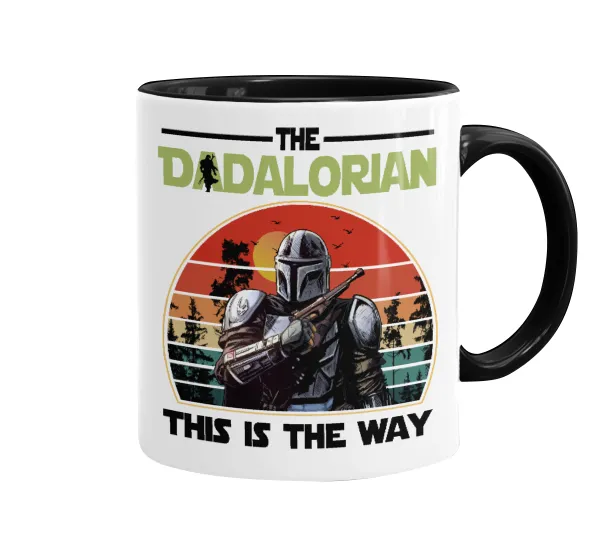 The Dadalorian — Κούπα χρωματιστή μαύρη, κεραμική, 330ml