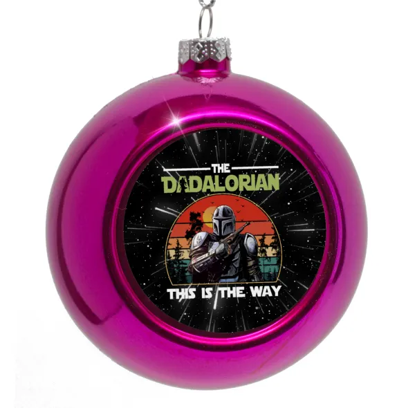 The Dadalorian — Στολίδι Χριστουγεννιάτικη μπάλα δένδρου Μωβ 8cm