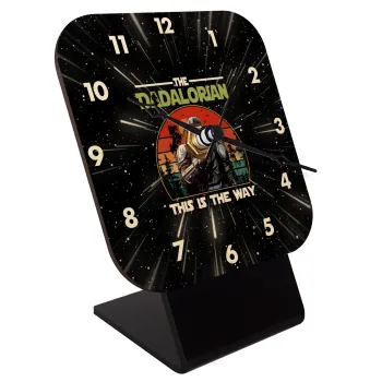 The Dadalorian, Quartz Table clock in natural wood (10cm)