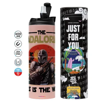 The Dadalorian, Tumbler stainless steel PINK 600ml