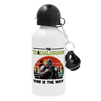 The Dadalorian, Metal water bottle, White, aluminum 500ml