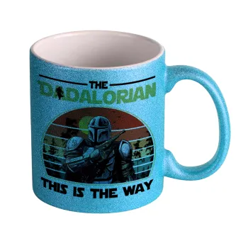 The Dadalorian, Κούπα Σιέλ Glitter που γυαλίζει, κεραμική, 330ml
