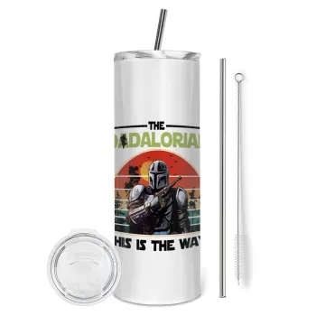 The Dadalorian, Tumbler stainless steel 600ml, with metal straw & cleaning brush